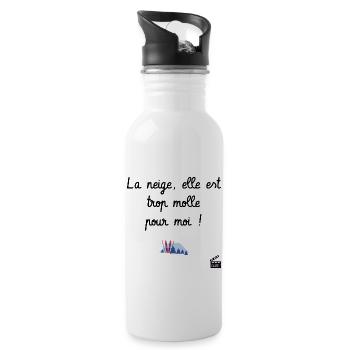La neige, elle est trop molle pour moi ! Culte - Gourde avec paille intégrée - blanc - Droite