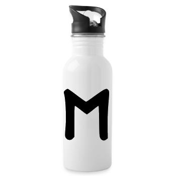 Celtic symbols - rune EHWASZ 1 - Water bottle with straw - white - Right