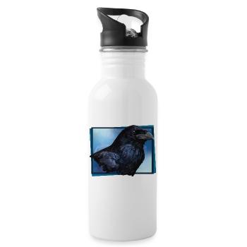 Raven - Water bottle with straw - white - Right