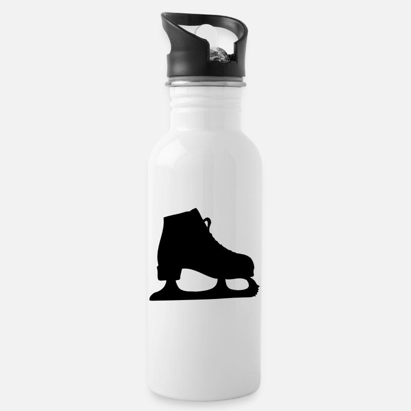 Eiskunstlauf Eiskunstlauf - Trinkflasche mit integriertem Trinkhalm - Weiß