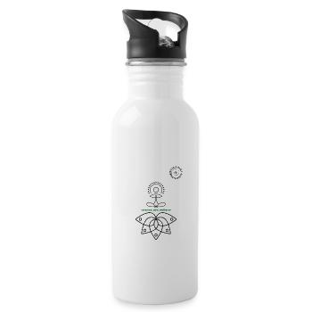 meditation - Water bottle with straw - white - Right