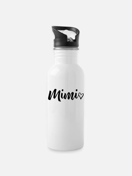 Mimi - cadeau grand-mère grand-mère anniversaire - Gourde avec paille intégrée - blanc