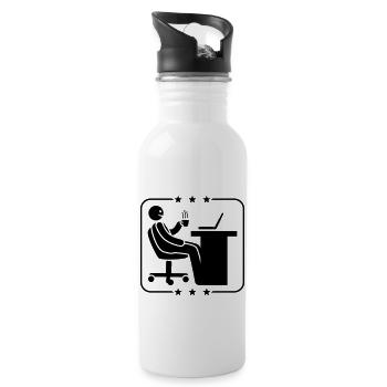 Chef Faul Boss Chillen - Water bottle with straw - white - Right