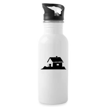 house - Water bottle with straw - white - Right