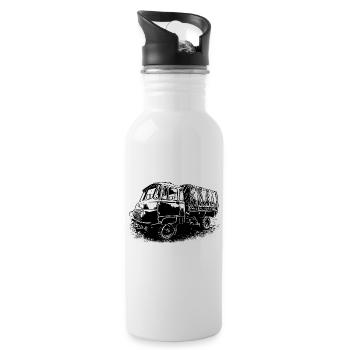 Robur LO 2002 A - Trinkflasche mit integriertem Trinkhalm - Weiß - Rechts