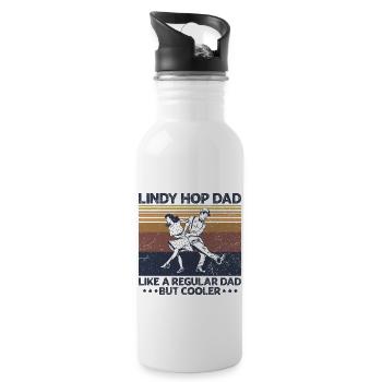 Swing Dance Lindy Hop Design für einen Lindy Hop - Trinkflasche mit integriertem Trinkhalm - Weiß - Rechts