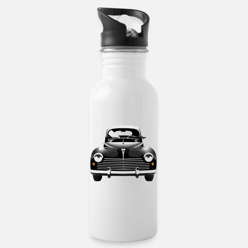 203 - Water bottle with straw - white