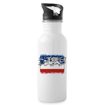 Rostocker - Trinkflasche mit integriertem Trinkhalm - Weiß - Rechts