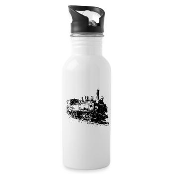 Steam locomotive 99 5902 - the mountain queen in the Harz Mountains - Water bottle with straw - white - Right