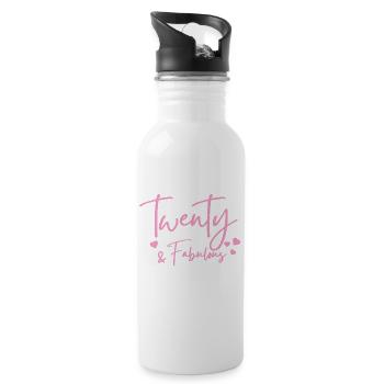 twenty fabulous - Water bottle with straw - white - Right