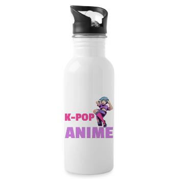 I Am A Simple Girl I Like K-Pop And Anime - Trinkflasche mit integriertem Trinkhalm - Weiß - Rechts