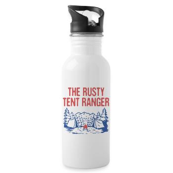 The Rusty Tent Ranger Camping Friends Camper - Trinkflasche mit integriertem Trinkhalm - Weiß - Rechts
