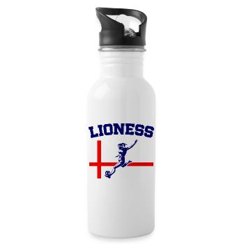 England Football Women’s Champions Lionesses  - Water bottle with straw - white - Right