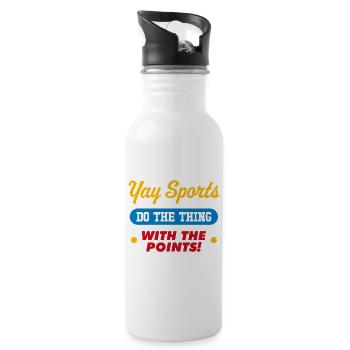 Yay Sports Do the thing with the points - Water bottle with straw - white - Right