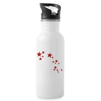 NEW Stars, Stars, And More Stars! (Red) - Water bottle with straw - white - Right
