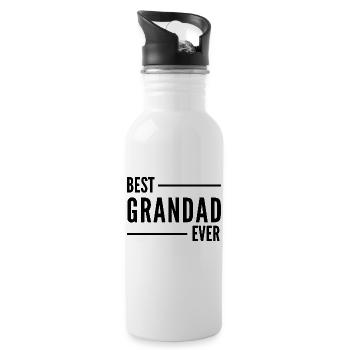BEST GRANDAD EVER. GRANDAD GIFT - Water bottle with straw - white - Right