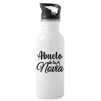 Abuelo de la Novia Bride's Grandpa Wedding Gift - Water bottle with straw - white - Right