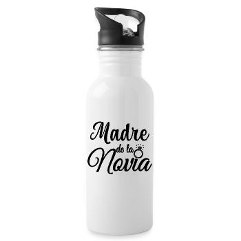 Madre de la Novia Bride's Mother Wedding Gift - Water bottle with straw - white - Right