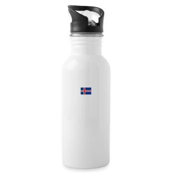 Hunterson Island Sauf Trikot Mallorca - Trinkflasche mit integriertem Trinkhalm - Weiß - Rechts