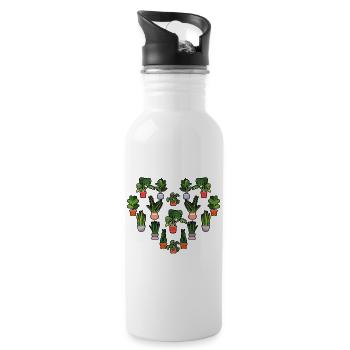 Plant - Water bottle with straw - white - Right