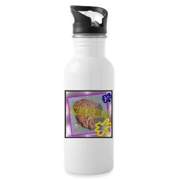 FREE HUG (Gratis Umarmung) - Abbild - 2023 - Trinkflasche mit integriertem Trinkhalm - Weiß - Rechts