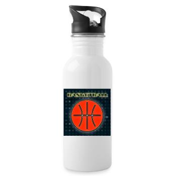 Basketball - Image - 2023 - Water bottle with straw - white - Right