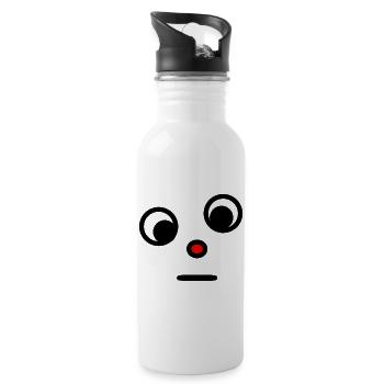 HUMOR. QUOTATION. MESSAGE. RETIREMENT. ANNIVERSARY. - Water bottle with straw - white - Right