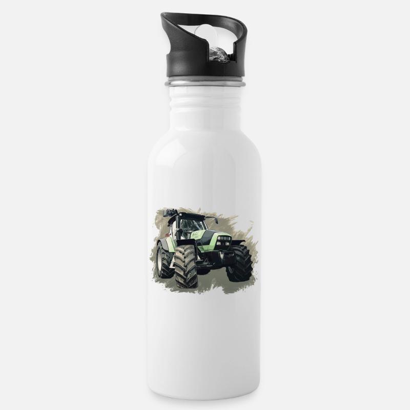 Agrotron K 110 - Trinkflasche mit integriertem Trinkhalm - Weiß