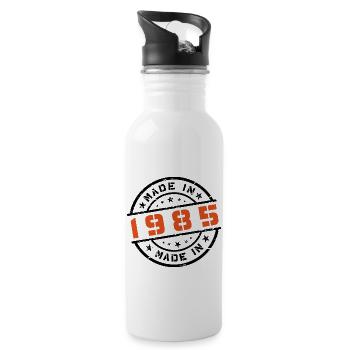 Year of birth Birthday Born In - Made in 1985 - Water bottle with straw - white - Right
