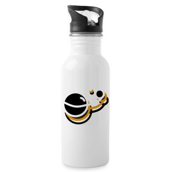 Universum - Trinkflasche mit integriertem Trinkhalm - Weiß - Rechts