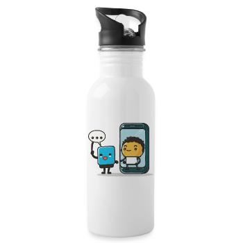 Smart Living - Water bottle with straw - white - Right