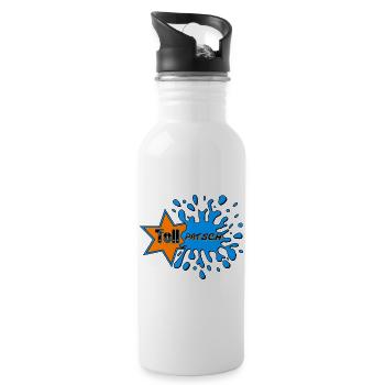 Tollpatsch 2.0 - Trinkflasche mit integriertem Trinkhalm - Weiß - Rechts