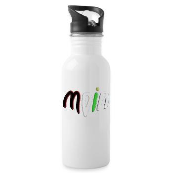 moin 16 - Trinkflasche mit integriertem Trinkhalm - Weiß - Rechts