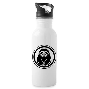 Faul - Trinkflasche mit integriertem Trinkhalm - Weiß - Rechts