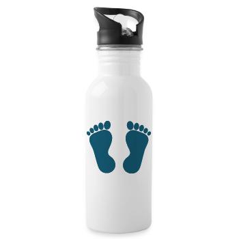 Podiatrie Podiatrie Pieds Pieds Bleus - Gourde avec paille intégrée - blanc - Droite