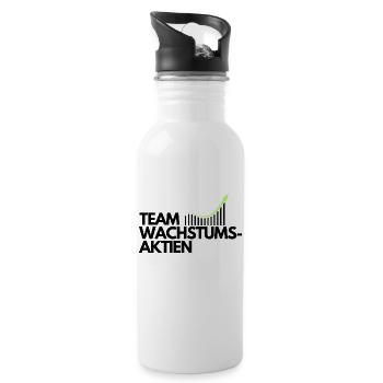 Team Wachstumsaktien - Trinkflasche mit integriertem Trinkhalm - Weiß - Rechts