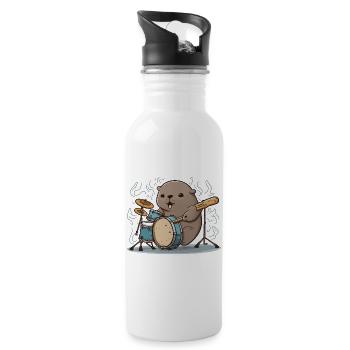 Rhythm Seal - Water bottle with straw - white - Right
