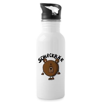 Bär Schleckbär - Trinkflasche mit integriertem Trinkhalm - Weiß - Rechts