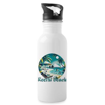 Reethi Beach Maldives Sunset - Water bottle with straw - white - Right