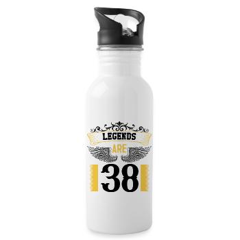Legends are 38 years old, birthday 38 - Water bottle with straw - white - Right