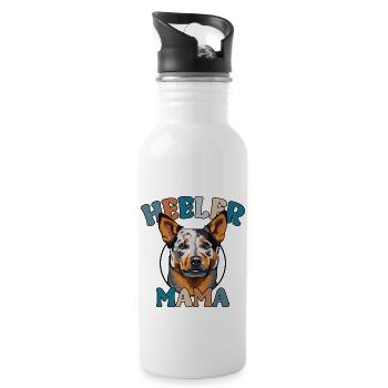 Heeler Mom Bouvier Chien Chiens Fête des Mères Wilsigns - Gourde avec paille intégrée - blanc - Droite