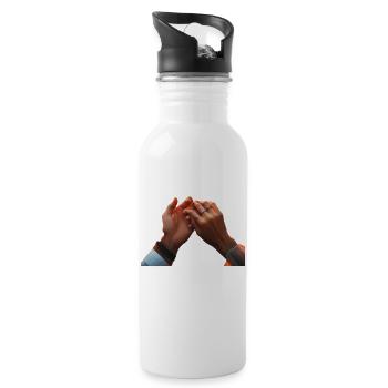 Hand to hand - Water bottle with straw - white - Right