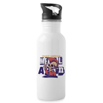 Metal Revival American Spirit Tee - Water bottle with straw - white - Right