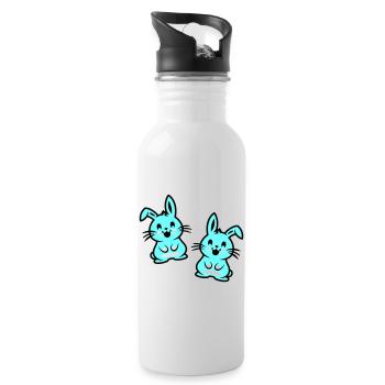 Lapin de Pâques Pâques - Gourde avec paille intégrée - blanc - Droite