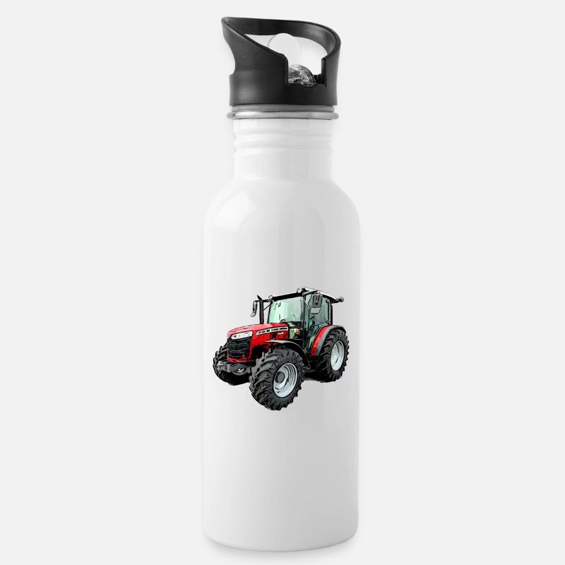 Tracteur 4708 m - Gourde avec paille intégrée - blanc