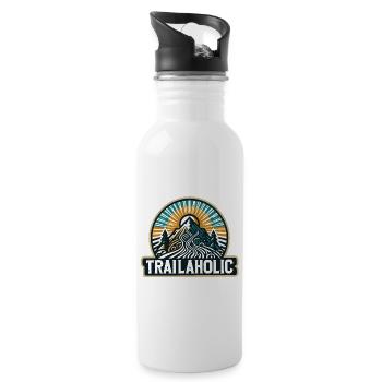 Trailaholic – Plein air, randonnée et VTT Moti - Gourde avec paille intégrée - blanc - Droite