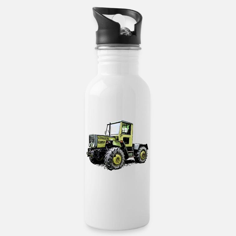 Alter MB trac 800 - Trinkflasche mit integriertem Trinkhalm - Weiß