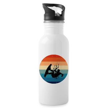 Cerf-volant Homme Kitesurfer Kitesurfer Femme Kitesurf - Gourde avec paille intégrée - blanc - Droite