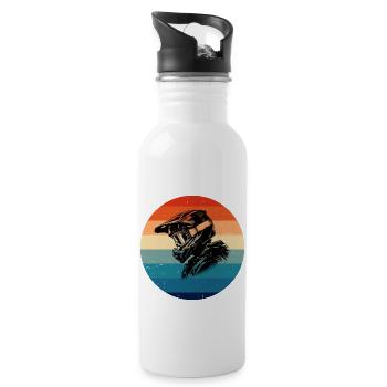 MTB Men Cyclist Mountain Bike Mountain Bike - Water bottle with straw - white - Right