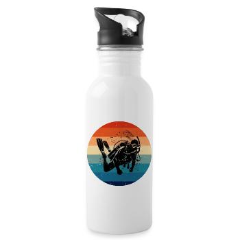 Scuba Diver Plongée Femmes Scuba Diver - Gourde avec paille intégrée - blanc - Droite